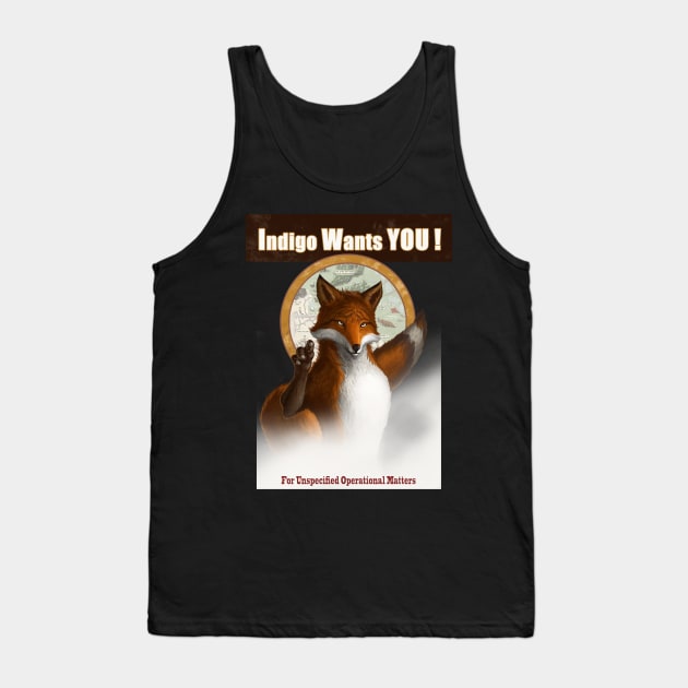 Indigo Wants You Tank Top by Ben Aaronovitch 